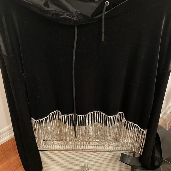 Super down velvet shirt with rhinestone - Picture 6 of 7